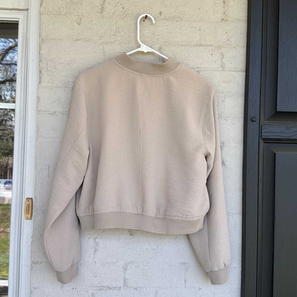 Joie Taupe Bomber Jacket Size Large - Picture 6 of 11